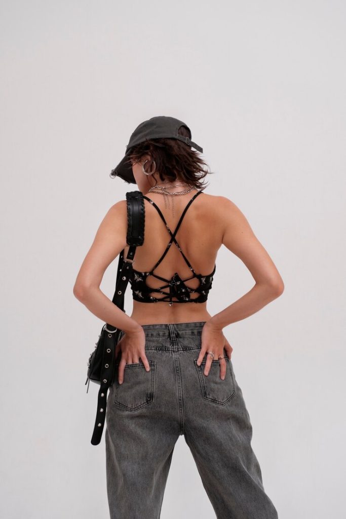 Cropped Tie-Back Top