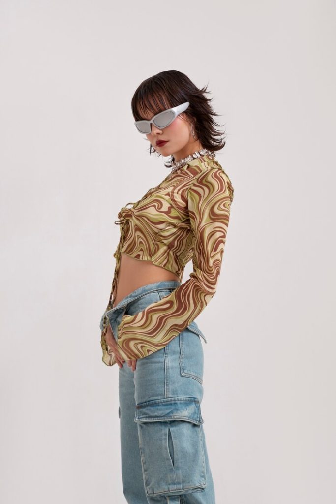 Cropped Tulle Top
